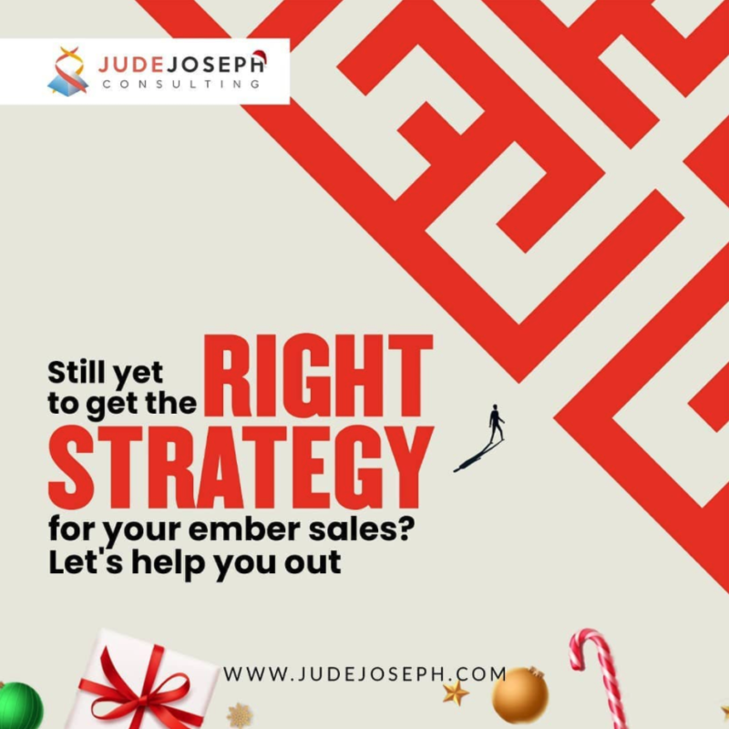 Image of a small figure walking into a large maze. image on the safe reads Still yet to get the right Strategy for your ember sale? lets help you out.oseph website address at the bottom of the page.