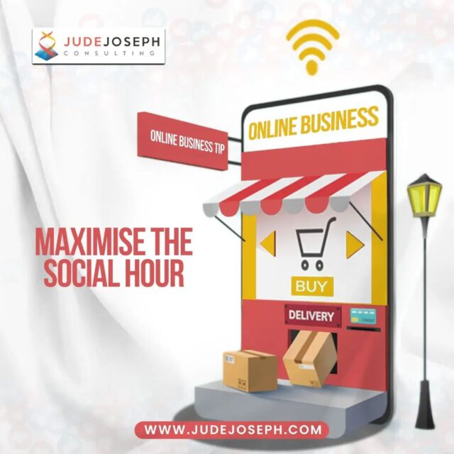 Today's business tip;
Maximize the social hour.

When it comes to time management, how you choose to plan, prioritize and spend the hours is very important.

As an online service provider, it is essential you utilize the social hour because that's the active period where one can connect with their target audience, for lead generation and conversion.

To get the best business outcomes, it's right to make the most of your daily hours.

Found this helpful? Don't forget to double tap. 
.
.
.
.
.
.

#judejosephconsulting #consulting #consultantuk #managementconsultant #management #training #entrepreneur #strategy  #business #businessconsultant #businesstransformation #coaching #technology#leadership #consultant #businessgrowth #businessbookings